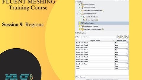 Fluent Meshing Training Course: Session 9, Regions