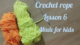 Lesson 6.Crochet made easy for children. Crochet for beginners, Wollen craft,