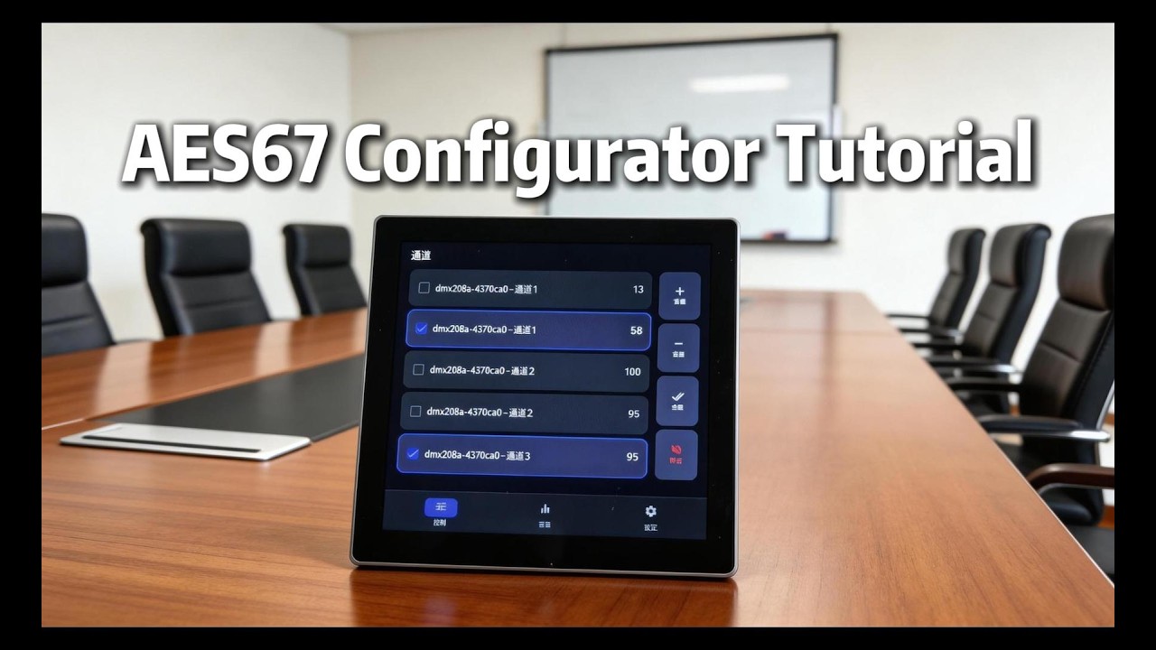 Quick tutorial: Configuring a smart control panel for AES67 systems 🎧 ...