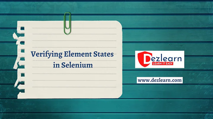 How to verify Element Displayed (Visible), Enabled, Exist(present) in Selenium