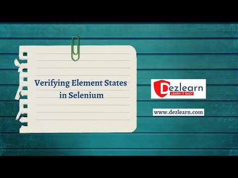 How to verify Element Displayed (Visible), Enabled, Exist(present) in Selenium