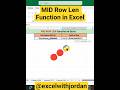 MID Row🛑 #excel #exceltips #exceltricks #shortvideo #shortsfeed #shorts #short #excelshorts #words
