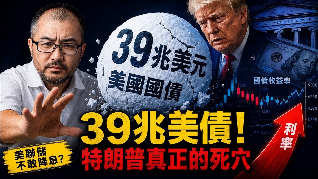 39萬億美債引爆死局!為什麼美聯儲不敢降息?特朗普中東走鋼絲的背後真相 縮圖