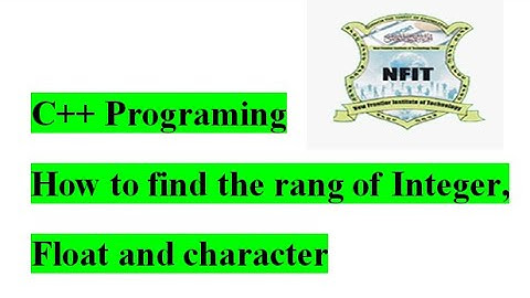 Calculating Range of Data types in C++. C Program to Print Range of Data Types.