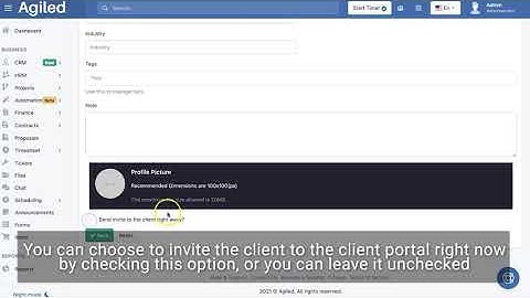 How to add a new Client in Agiled.