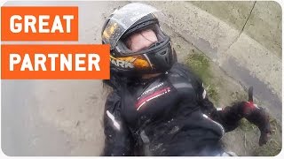 Motorcyclist Saves Girlfriend After Smash In Rain | Life Saver screenshot 1