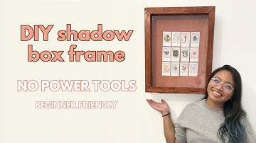 How to make a shadow box with NO POWER TOOLS | NO POWER TOOLS & NOTHING NEW CHALLENGE