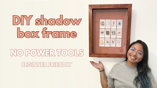 How to make a shadow box with NO POWER TOOLS | NO POWER TOOLS & NOTHING NEW CHALLENGE Wealth