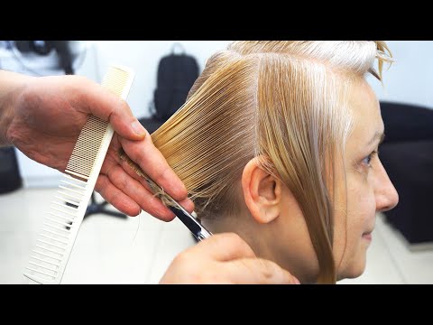 ANTI AGE HAIRCUT | SHORT BLONDE (WAKE UP AND GO) BOB WITH UNDERCUT