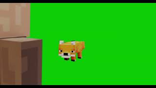 ЛИСА из МАЙНКРАФТ ФУТАЖ / FOX from MINECRAFT on GREEN SCREEN