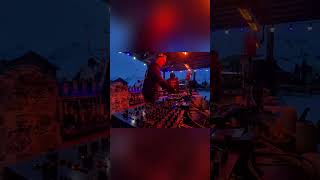 Snowboarder DJ Set at Dusk: Epic Mountain Beats! #shorts