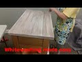 Whitewashing Wood Furniture -#painted Furniture #whitewashing #whitewashingfurniture #diywhitewash