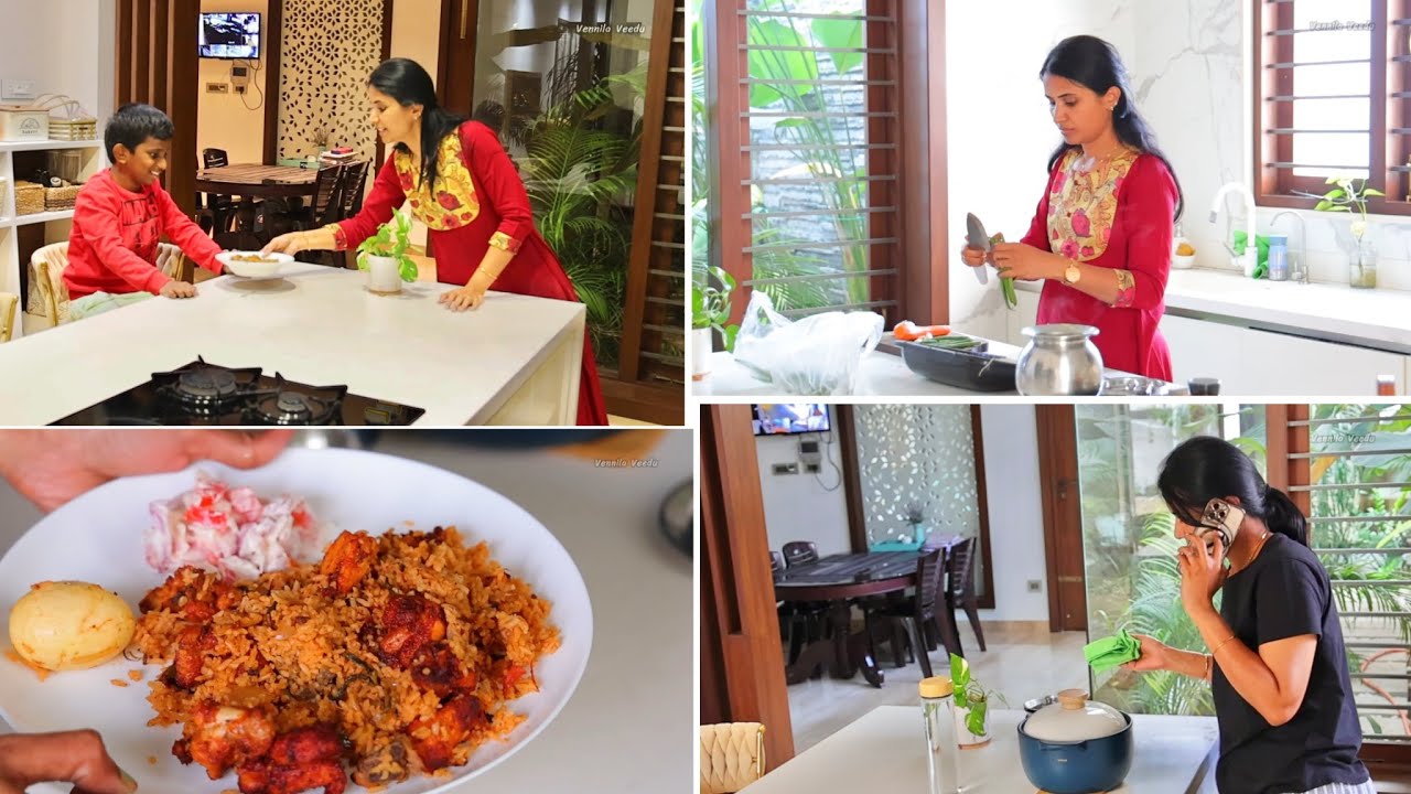 வெவ்வேறு தினங்களில்..| Two Days Vlog| Veggie Noodles| Dum Chicken 65 Biriyani | Vennila Veedu Vlogs 