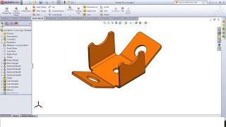 SOLIDWORKS LEARNING TUTORIAL - 2 SHEET METAL BRACKET IN EASY STEPS