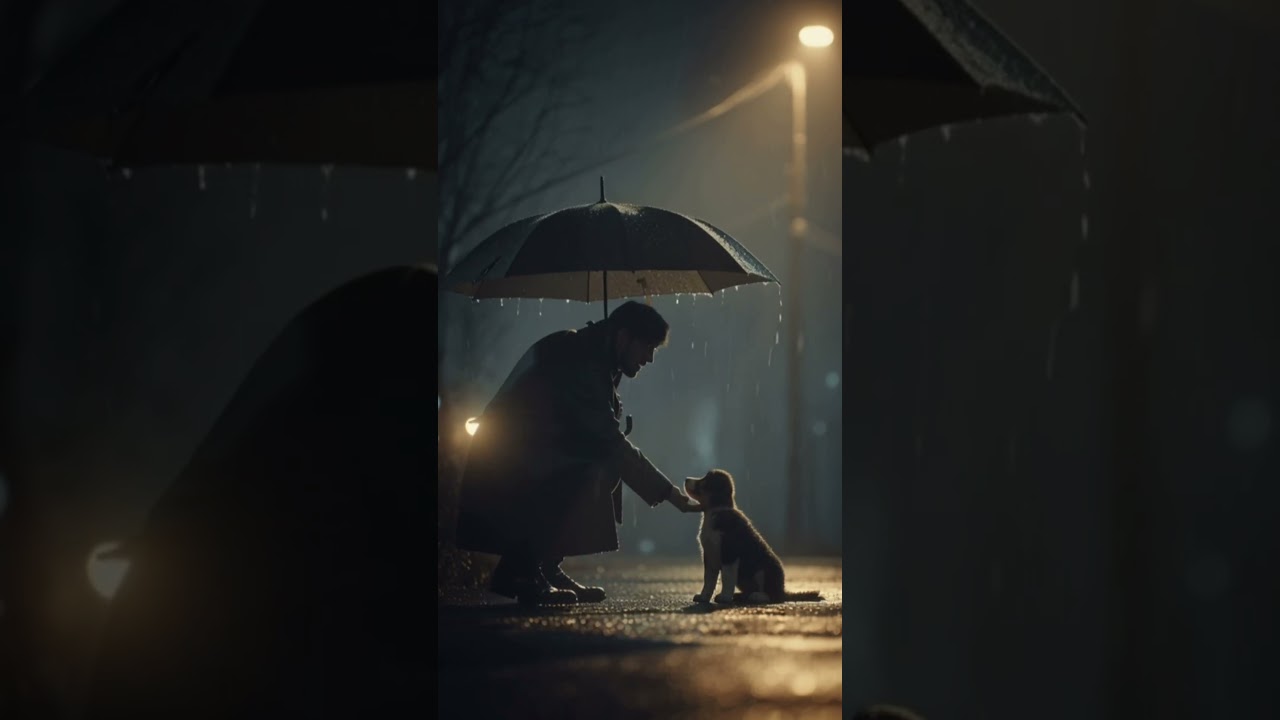 The Little 🐶 & the Streetlight #ai #shorts #dog #lyunaff #trending #song #viral #emotional #puppy
