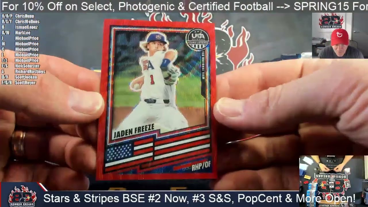 2026 Panini USA Stars and Stripes Prizm Letter #2 4 Box Break 4 3 26