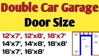 Standard double car garage door size | Garage door dimensions Typical Two Car Garage Dimensions