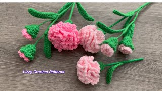 Easy and fast tutorial: How to Crochet a Carnation🥰❤️🌷