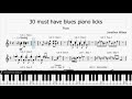 30 must have blues piano licks jonathan wilson sheets blues piano tutorial blues piano