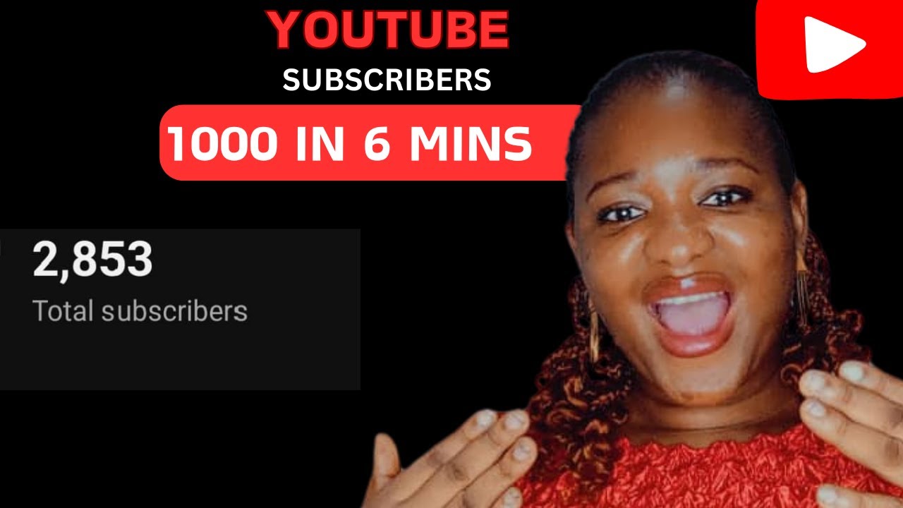 HOW TO GET 1000 SUBSCRIBERS IN LESS THAN 6MINS - YouTube