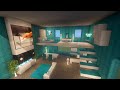 Minecraft modern interior | how to make a blue room