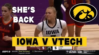 (Condensed) HIGHTLIGHTS: Iowa v Virginia Tech Women's Basketball