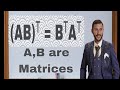 Transpose of Product of Matrices Theorem | (AB)ᵀ = BᵀAᵀ Proof & Explanation