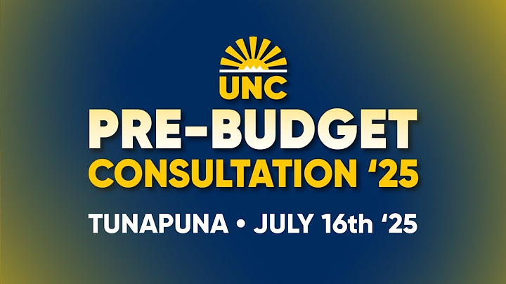 PRE-BUDGET CONSULTATION • TUNAPUNA