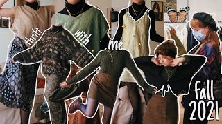 thrift with me + thrift haul! (grunge, fairy, hippie &amp; lots of patterns!) fall 2021