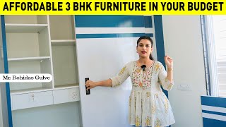 Affordable 3 BHK Furniture in your Budget | Stylish Interior Design in Low Budget | #hometour