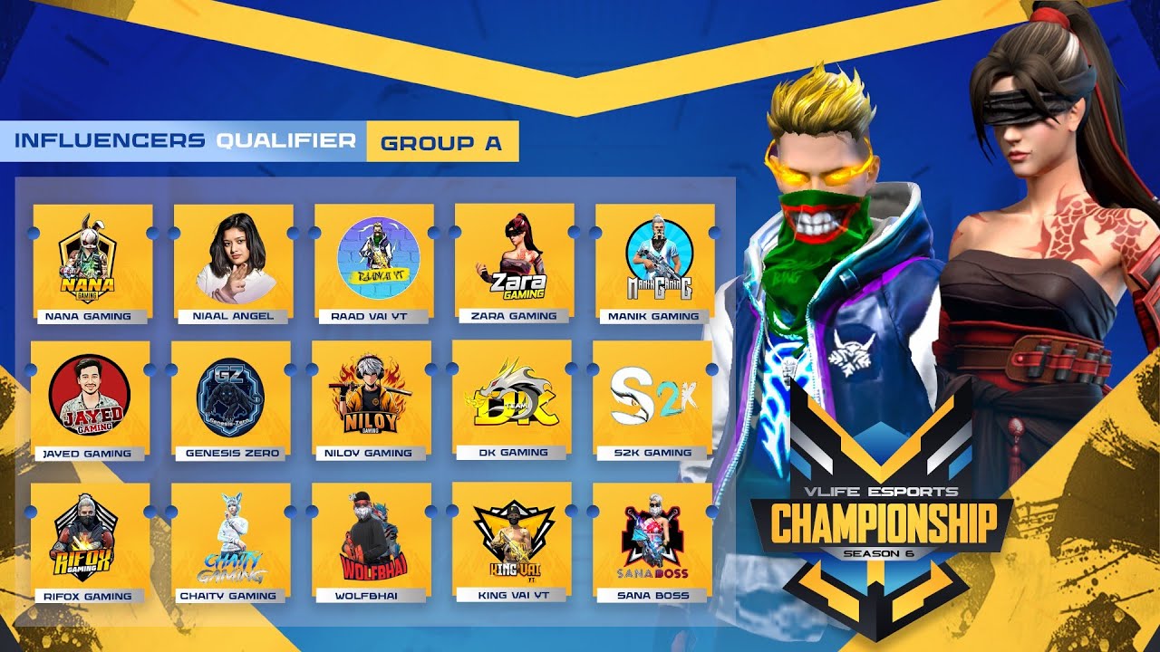 [🔴LIVE] VLIFE ESPORTS CHAMPIONSHIP SEASON-06 | INFLUENCERS QUALIFIERS G ...