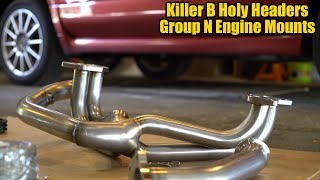 My 2008 Turbo Forester gets new Killer B headers and Group N engine mounts!