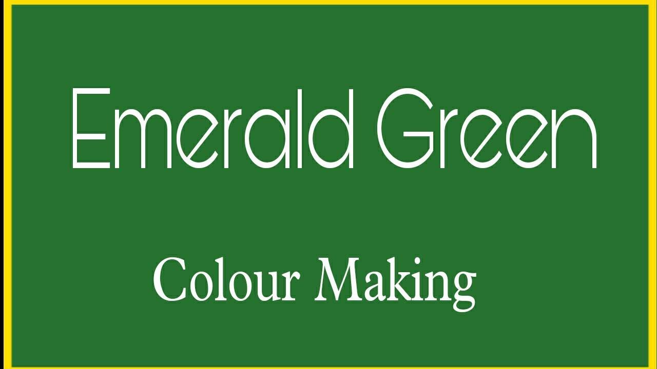 How To Make Emerald Green Colour | Acrylic Colour Mixing | Colour ...