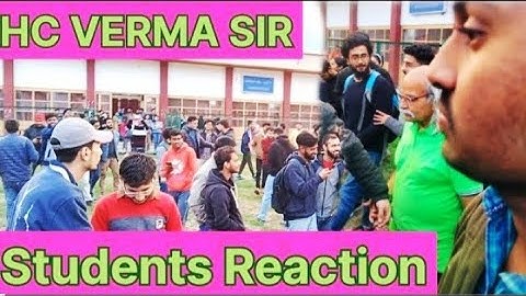 HC VERMA SIR At Nit Srinagar Students Reaction 😂😂 Minivlog -47