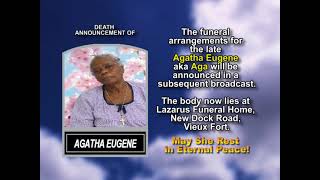 Agatha Eugene ~ Short Obituary