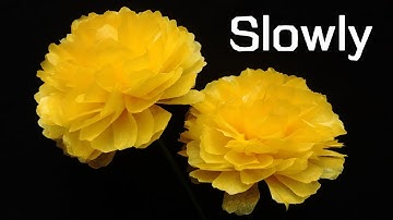 ABC TV | How To Make Paper Flower From Tissue Paper (Slowly) - Easy Craft Tutorial