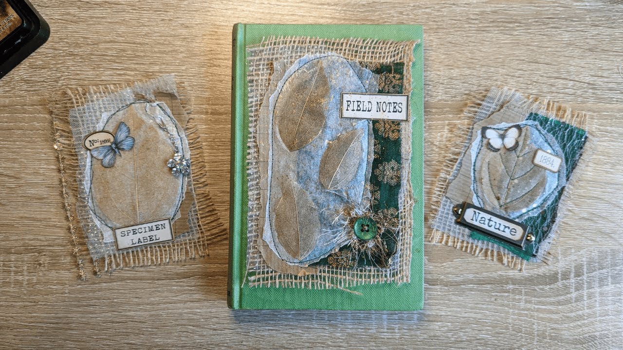 Leaf & Fabric Junk Journal Embellishments | Nature Journal Cover Ideas | Inspired by 