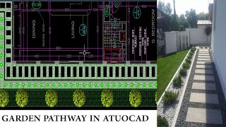 AUTOCAD GARDEN PATHWAY DESIGN IN AUTOCAD-DRAWINGS SOLUTION