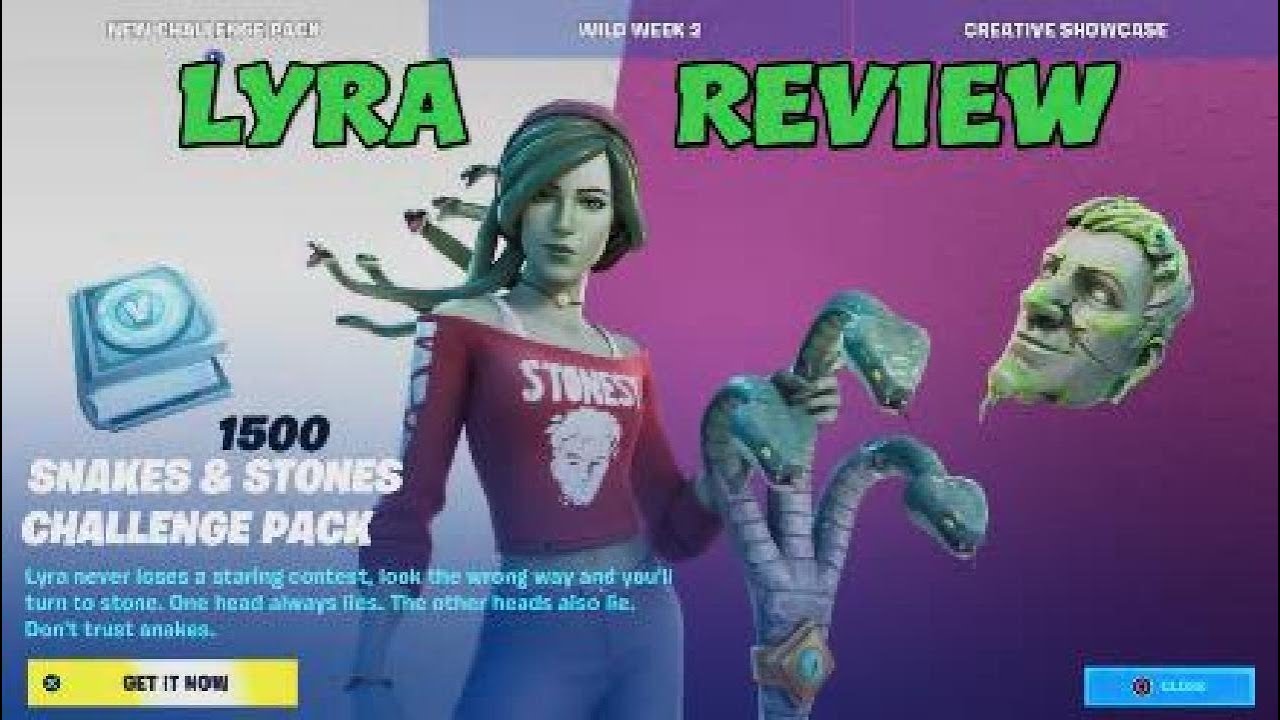 Snakes and Stones challenge pack, Lyra Review Fortnite.