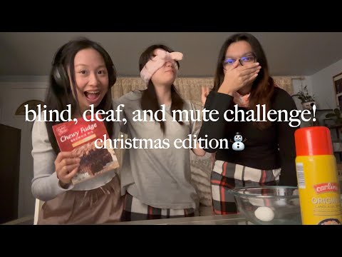 BLIND DEAF MUTE BAKING CHALLENGE: Christmas Edition ❄️☃️🍫