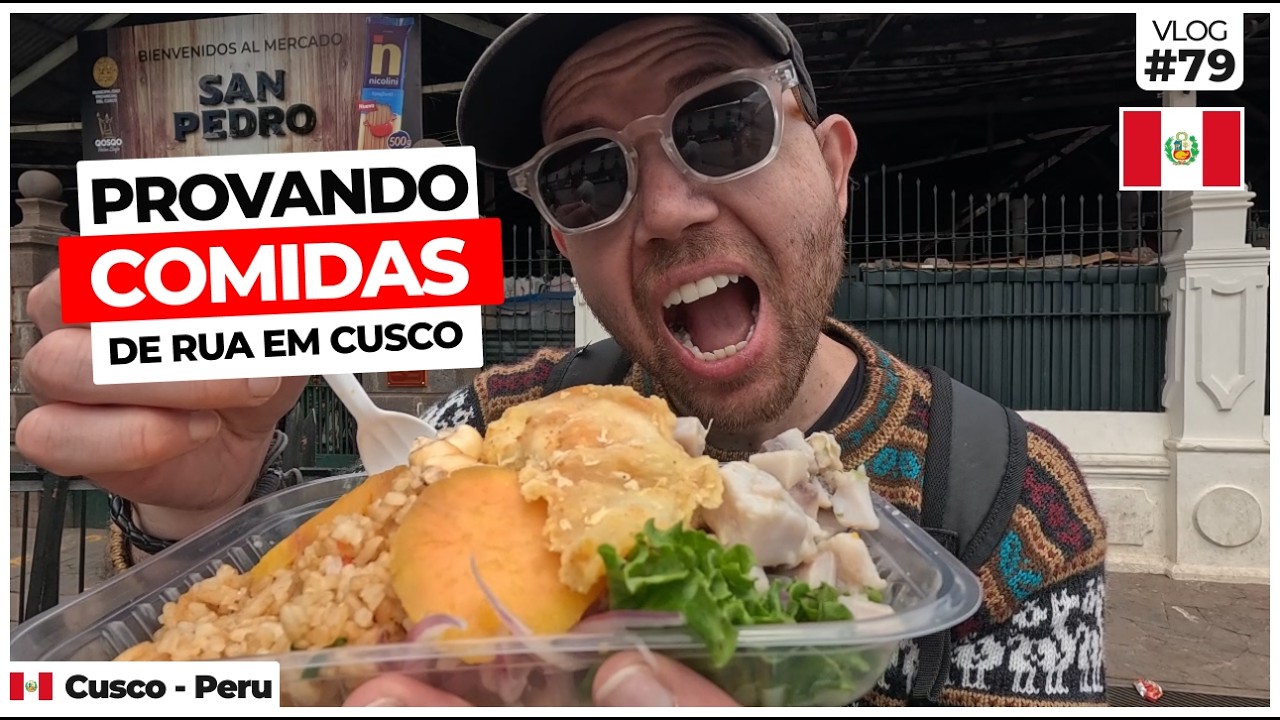 PROVANDO COMIDAS DE RUA EM CUSCO, PERU 🇵🇪 | COMI SÓ COMIDA DE RUA EM CUSCO POR 24H (COM PREÇOS)