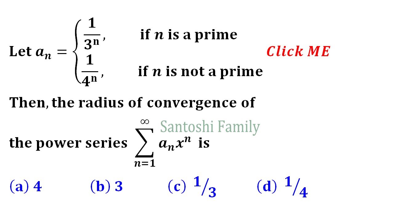 radius of Convergence of Power Series interval of convergence IIT Jam ...