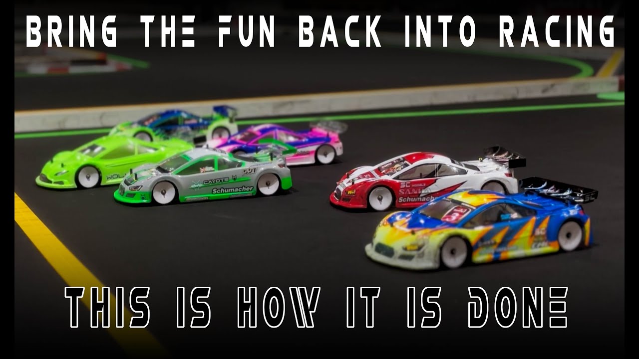 Touring car racing at its best.... Super friendly fun RC car racing