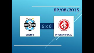 JOGO COMPLETO: Grêmio 5 x 0 Internacional - 09/08/2015 - Campeonato Brasileiro