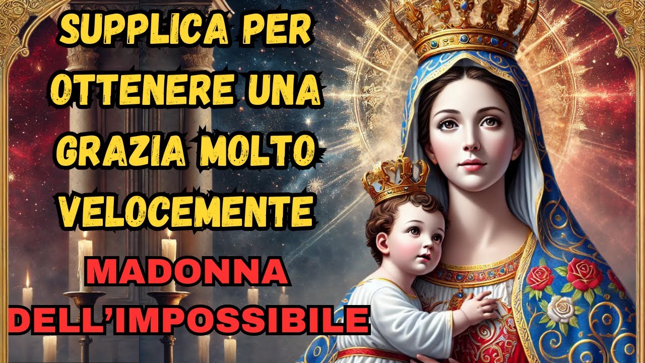 ✨MADONNA DELL’IMPOSSIBILE🙏SUPPLICA PER OTTENERE UNA GRAZIA MOLTO VELOCEMENTE 🙌 PREGHIERA POTENTE
