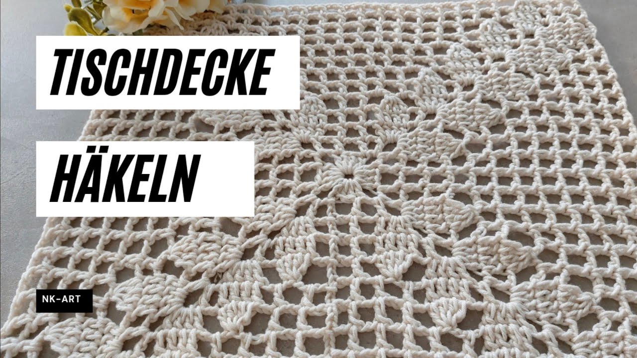 Viereckige Tischdecke häkeln