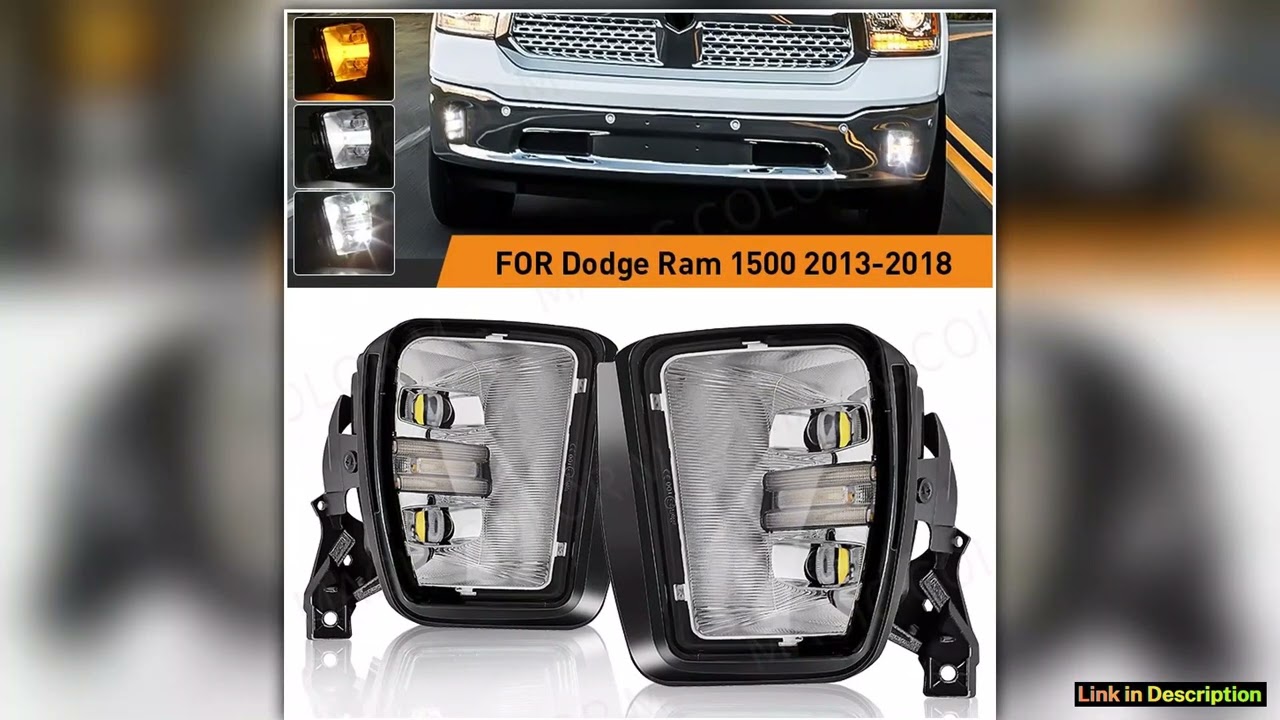 LED Fog Lamp Daytime Running Lights For Dodge Ram 1500 2013 2014 2015 2016 2017 2018 DRL Turn