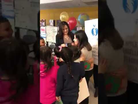 Anita Unzueta surprised with 2018 Golden Apple Award at Little Village Academy in Chicago