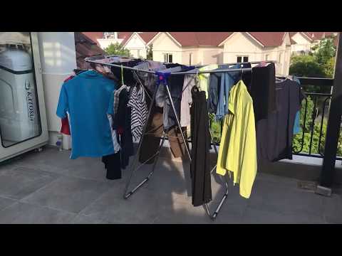 Video Giàn phơi inox kiểu Hàn quốc - giàn phơi đa năng -... - youtube