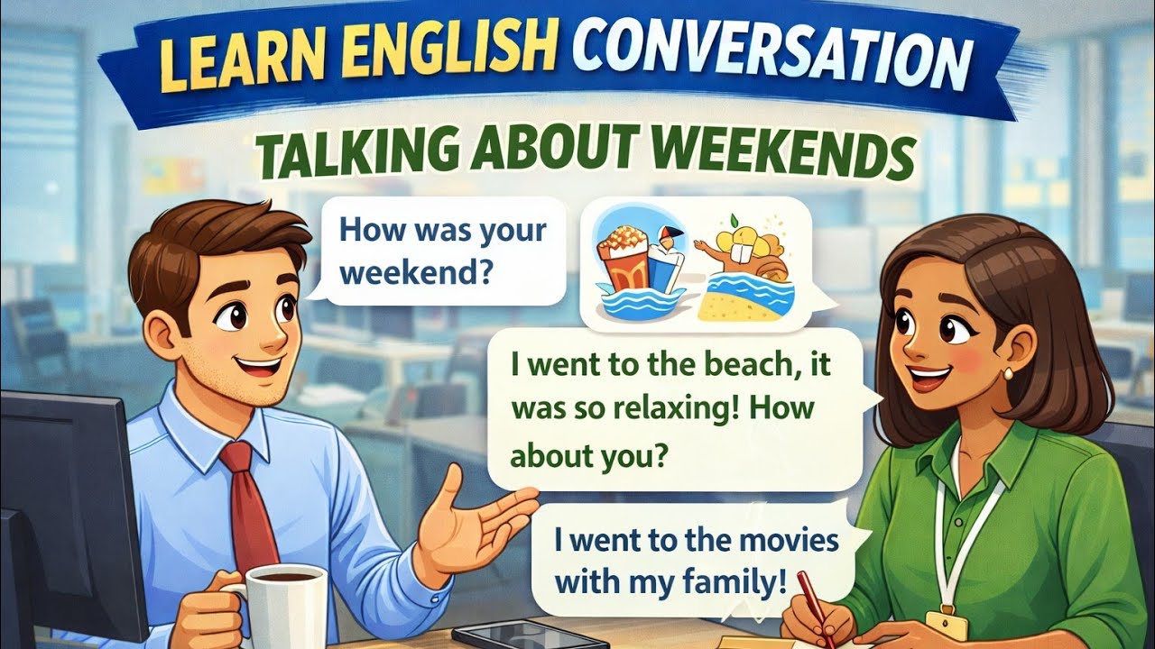 Talk about your weekends and weekdays | English Podcast | English In Office | Your English Buddies 
